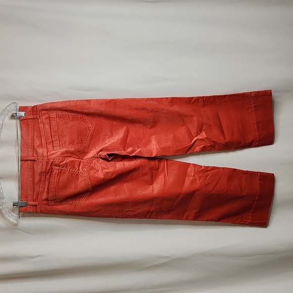 NWT Loft Velvet High Waist Wide Leg Pants Size 4/27 Vibrant Coral - Picture 5 of 8